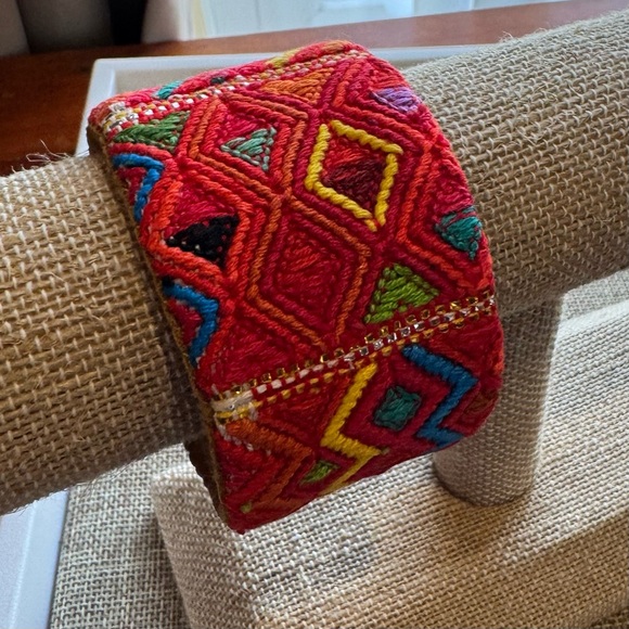 Noonday Collection Colorful Handcrafted Chevron Pattern Bracelet - Picture 3 of 4